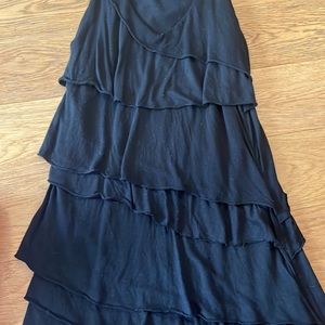 Cynthia Rowley Ruffled Black Dress - Size Medium